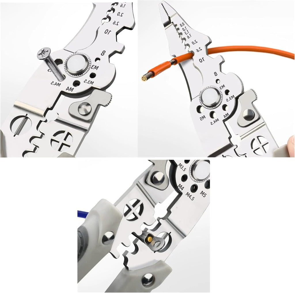 10 in 1 Multi-Function High Quality Wire Stripper With Cutters | Pure Stainless Steel