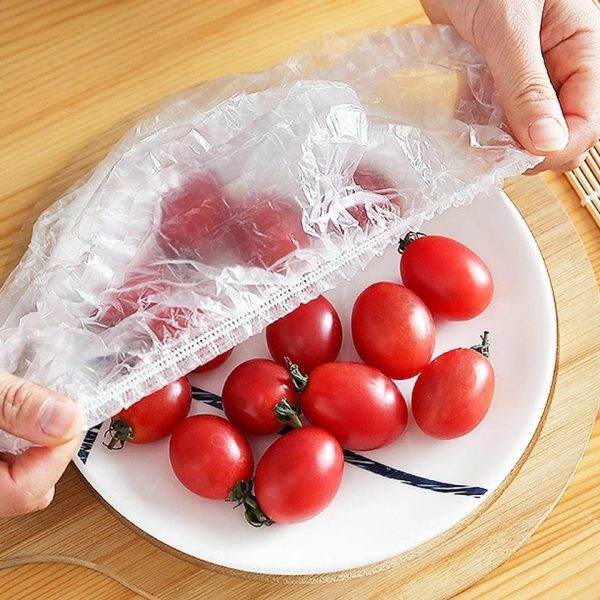 100 Pcs Disposable Food Cover Plastic Shopper Bags - Raffa Store