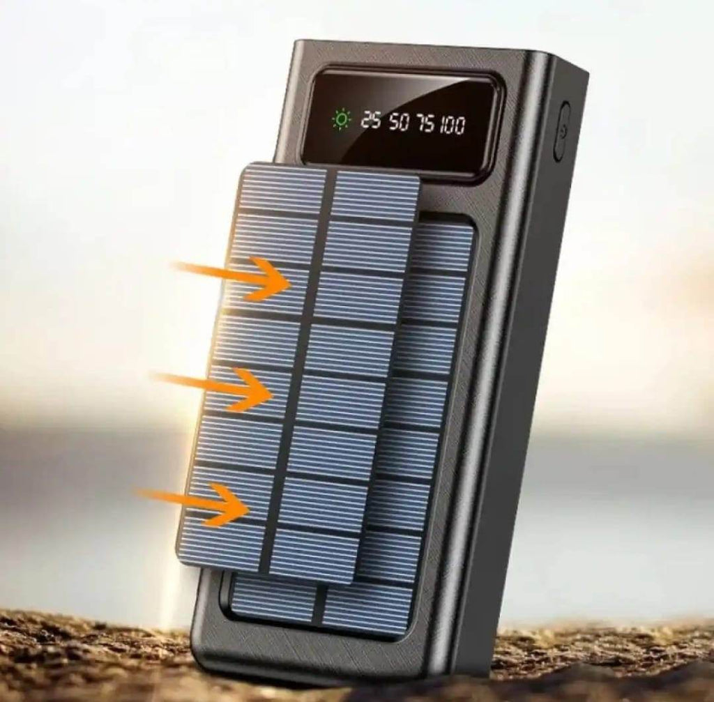 Solar Power Bank with Built-in 4 Charging Cables - Raffa Store