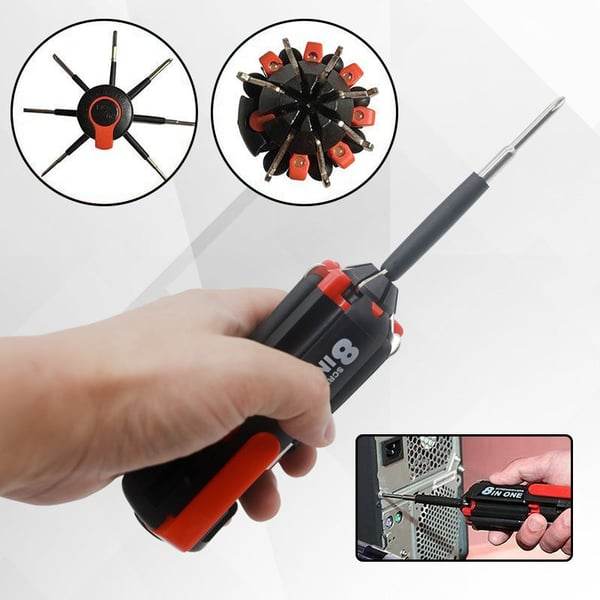 8 Screwdrivers in 1 Tool with Worklight and Flashlight - Raffa Store
