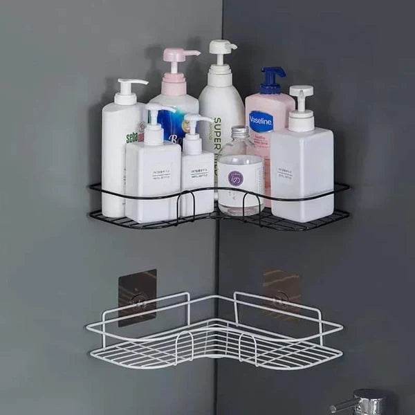 Wall Corner Rack For Bathroom & Kitchen With Hooks. - Raffa Store