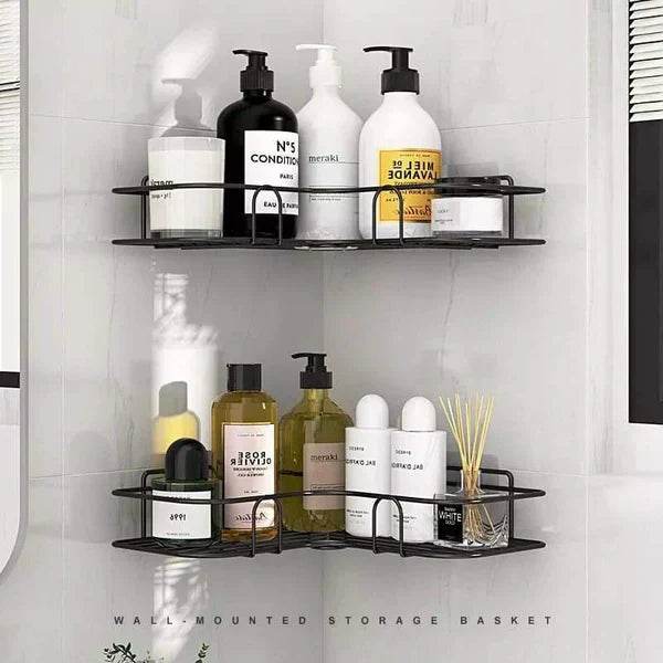 Wall Corner Rack For Bathroom & Kitchen With Hooks. - Raffa Store