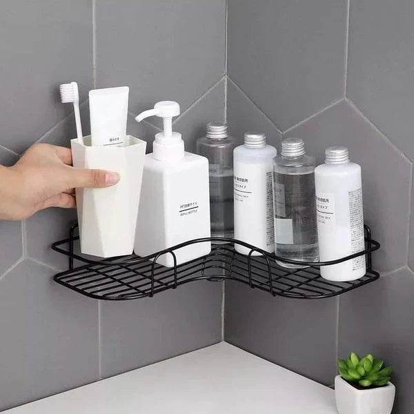 Wall Corner Rack For Bathroom & Kitchen With Hooks. - Raffa Store