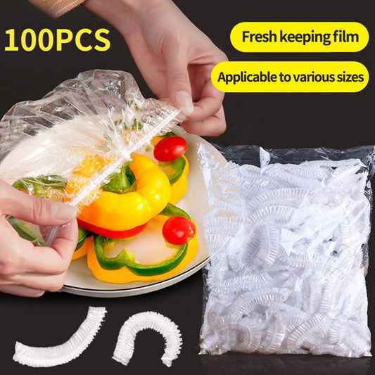 100 Pcs Disposable Food Cover Plastic Shopper Bags - Raffa Store