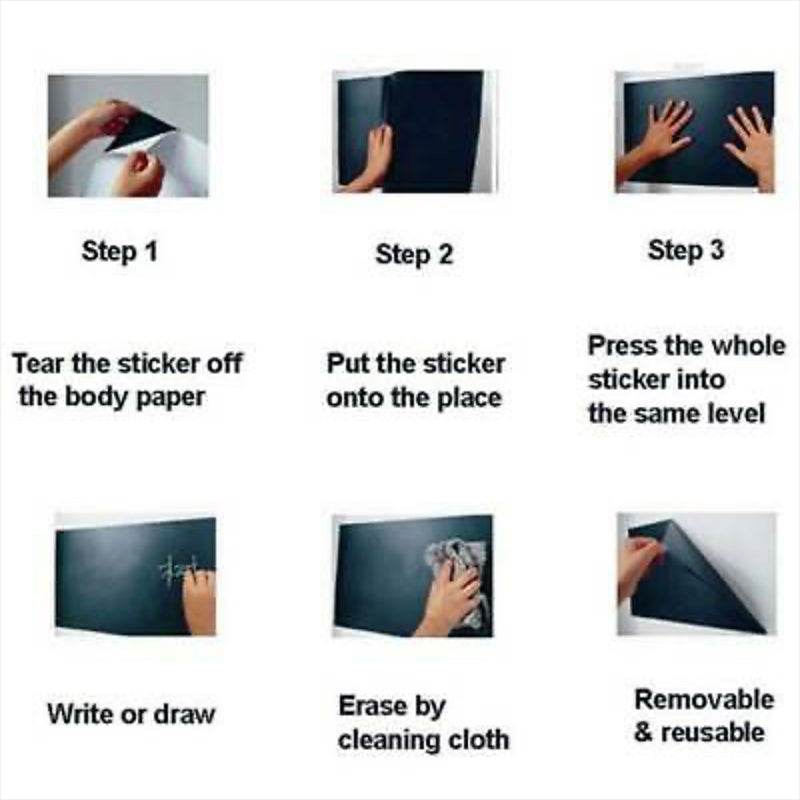 Whiteboard/Chalkboard Sticker Roll +1 Free Marker/5 Chalks - Raffa Store