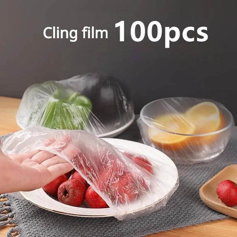 100 Pcs Disposable Food Cover Plastic Shopper Bags - Raffa Store