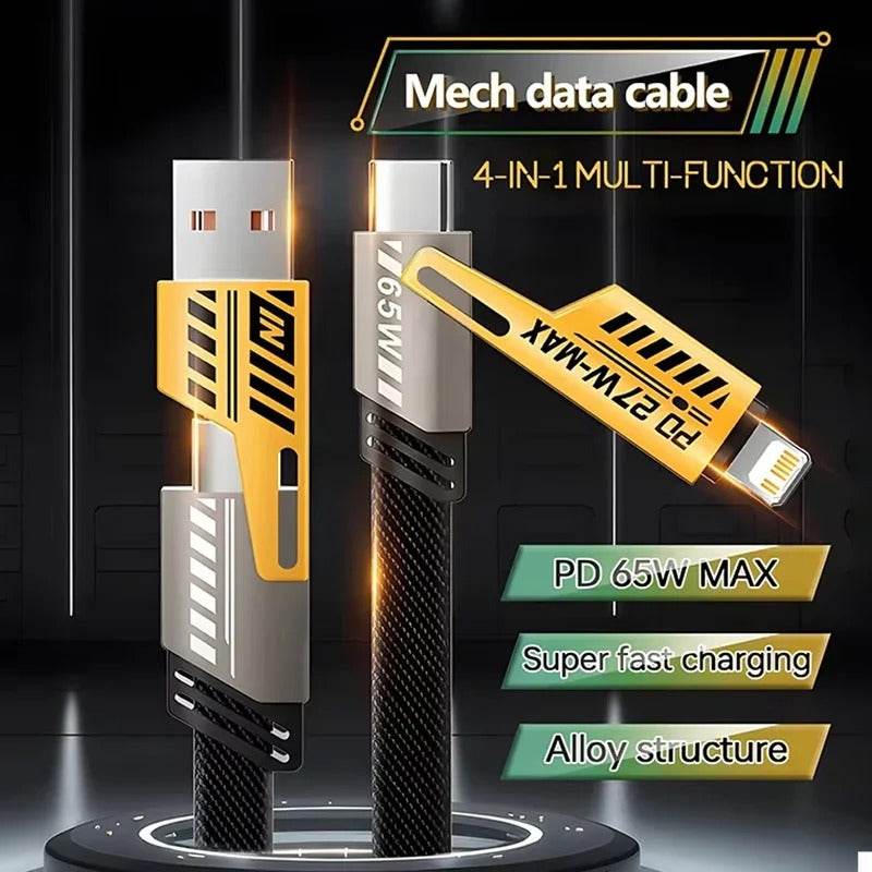 🔥4-in-1 USB Charging Cable fast charging MAX 60W - Raffa Store