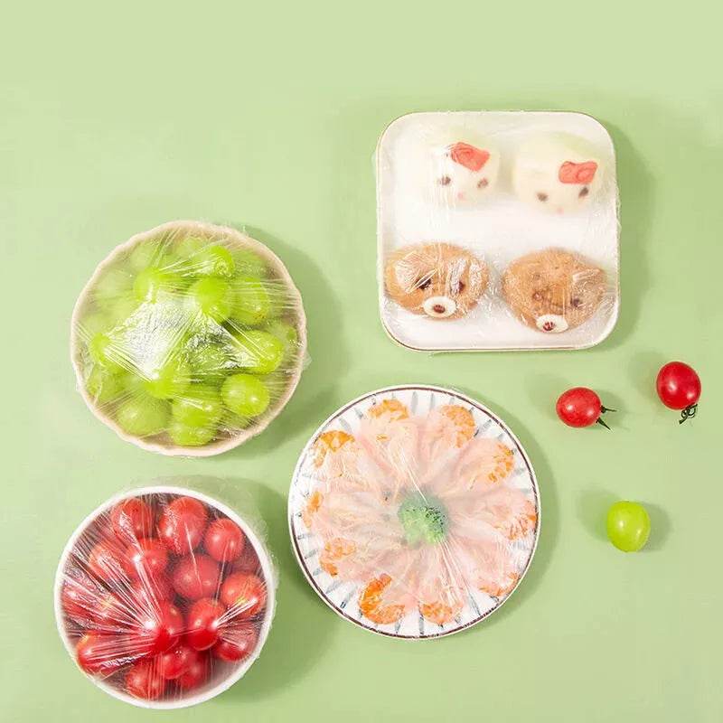 100 Pcs Disposable Food Cover Plastic Shopper Bags - Raffa Store