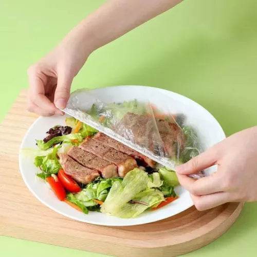 100 Pcs Disposable Food Cover Plastic Shopper Bags - Raffa Store