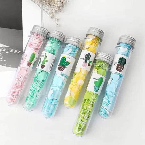 Disposable Flower Paper Soap with Plastic Bottle -100 Pcs inside Tube - Raffa Store